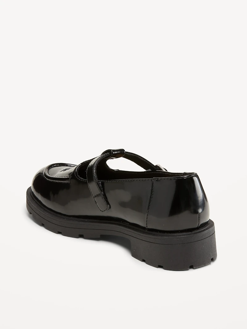 Shiny Faux-Leather Mary Jane Shoes for Girls