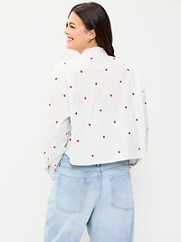 Cropped Button-Down Shirt