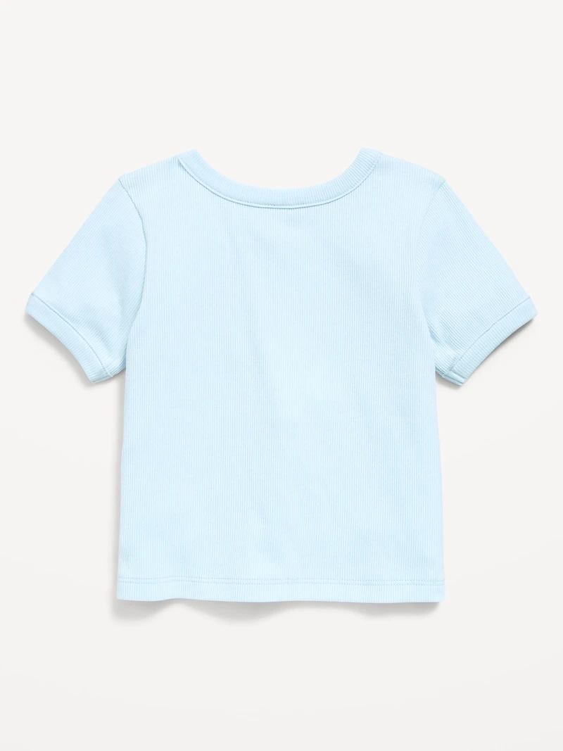 Short-Sleeve Ringer Graphic T-Shirt for Toddler Girls
