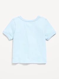 Short-Sleeve Ringer Graphic T-Shirt for Toddler Girls