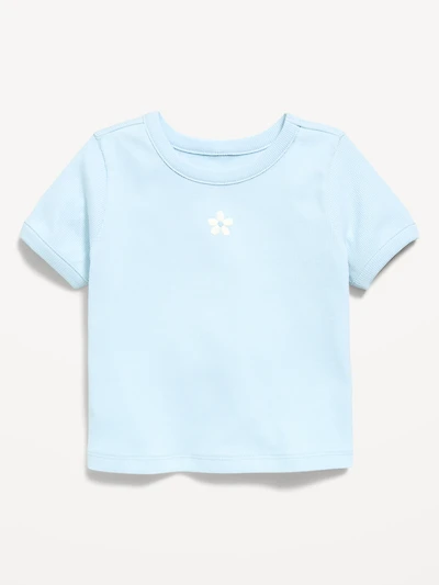 Short-Sleeve Ringer Graphic T-Shirt for Toddler Girls