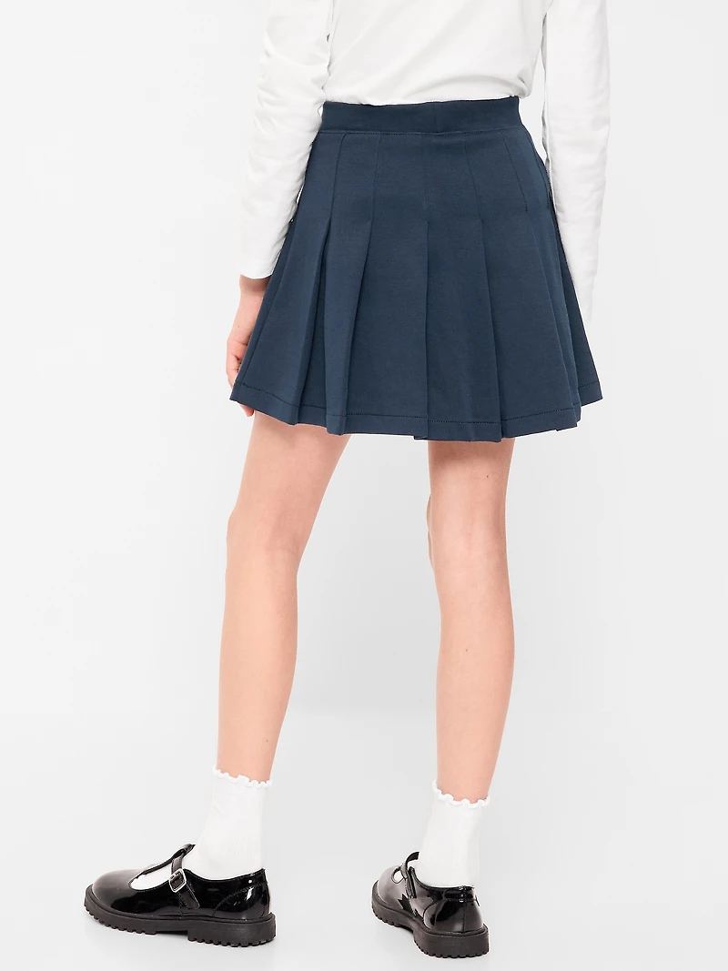 School Uniform Ponte-Knit Pleated Skort for Girls