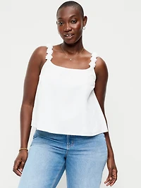 Rosette-Strap Tank Top