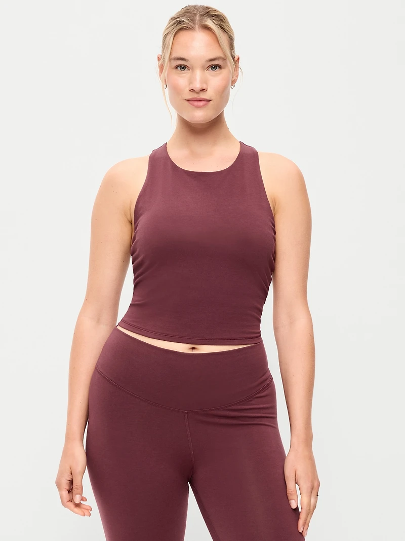 Light Support PowerChill High-Neck Racerback Sports Bra