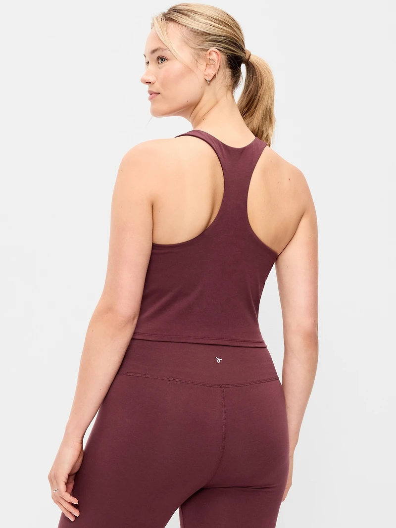 Light Support PowerChill High-Neck Racerback Sports Bra