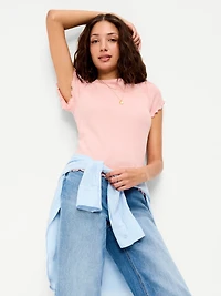 Lettuce-Edge Pointelle Top