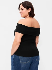 Off-The-Shoulder Fitted Top