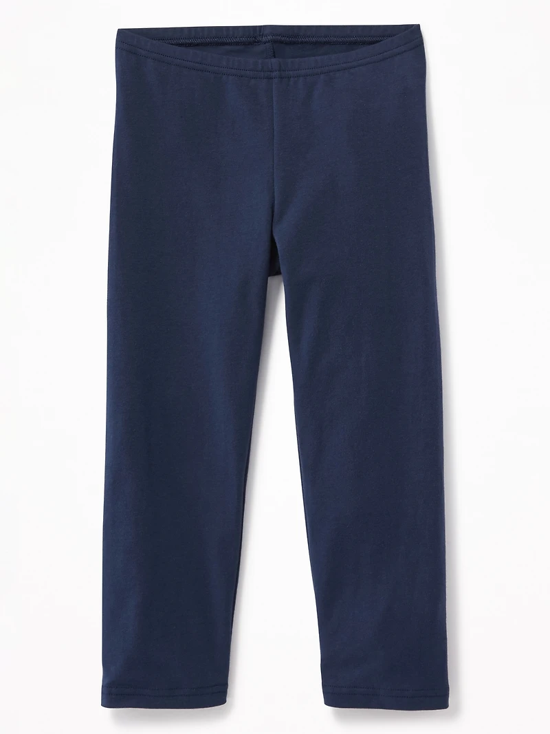 Short Crop Jersey Leggings for Girls