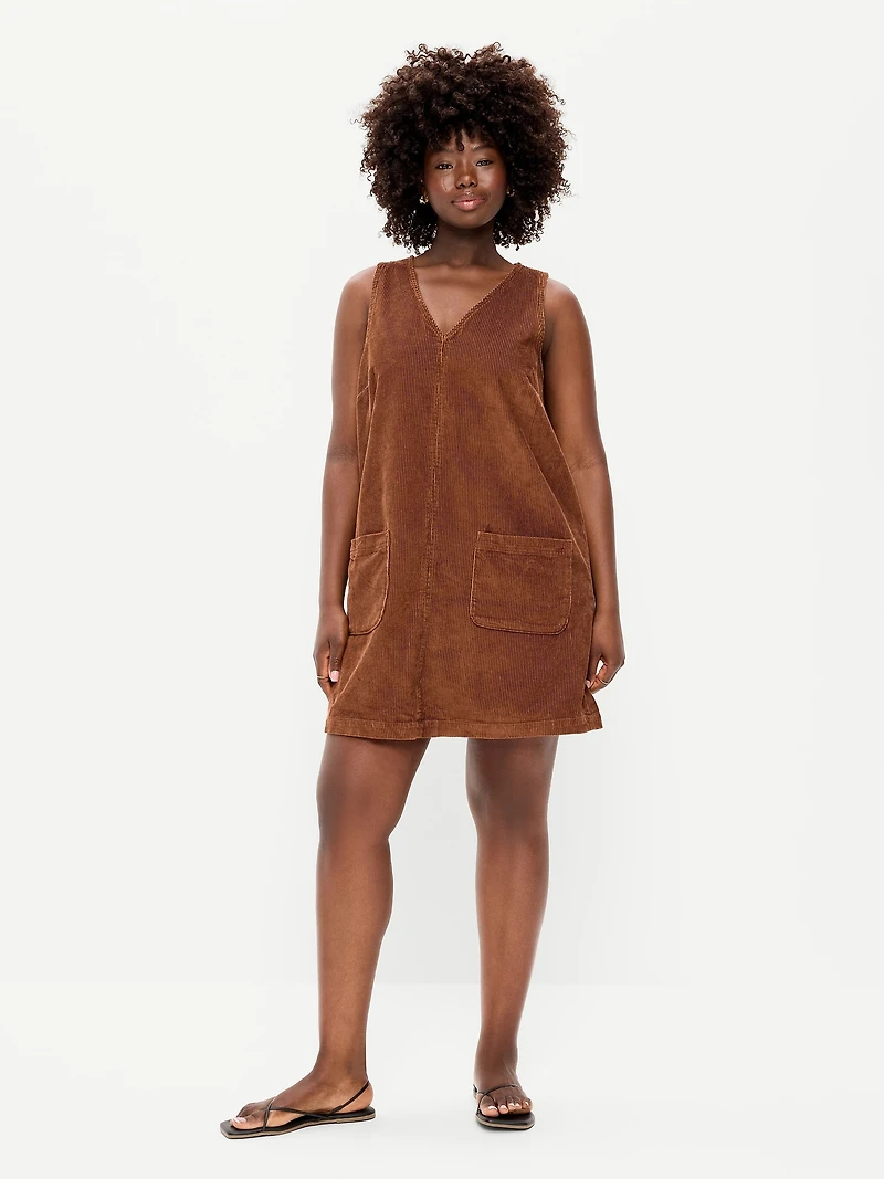 Sleeveless Pinafore Mini Dress