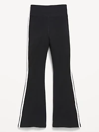 High-Waisted Side Striped Flared Leggings for Girls