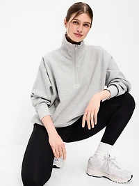 Dynamic Fleece Oversized Textured Tunic Sweatshirt