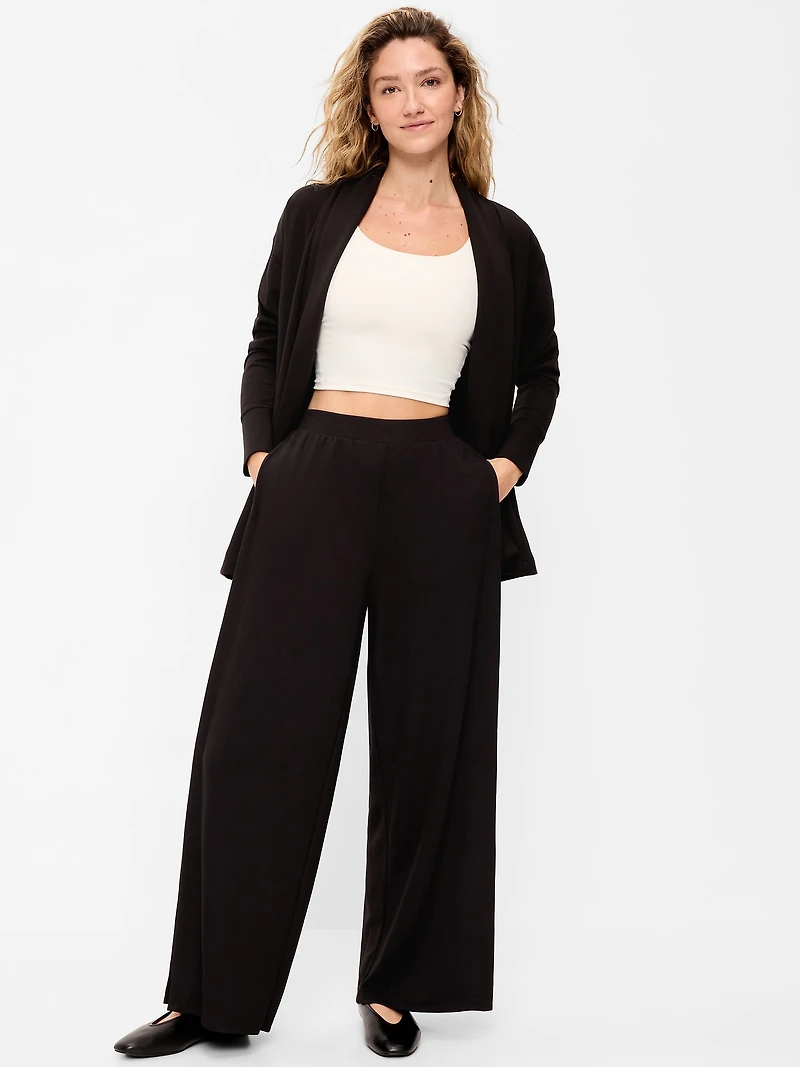 High-Waisted Bounce Lite Drapey Wide-Leg Sweatpants