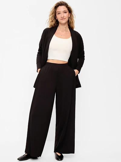 High-Waisted Bounce Lite Drapey Wide-Leg Sweatpants