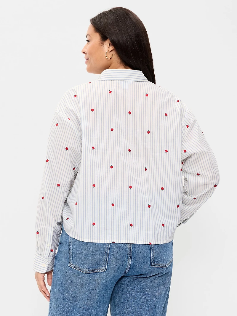Cropped Button-Down Shirt