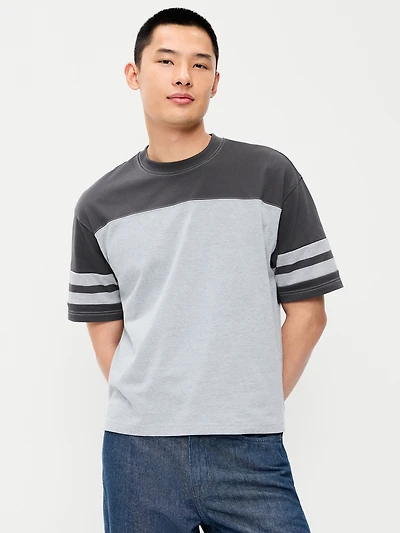Heavyweight Short-Sleeve Football-Style T-Shirt