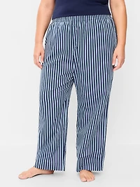 High-Waisted Poplin Pajama Pant