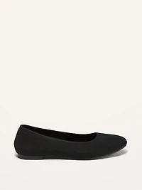 Knit Almond-Toe Ballet Flats