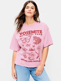 Yosemite National Park™ Crew-Neck Oversized Crop T-Shirt