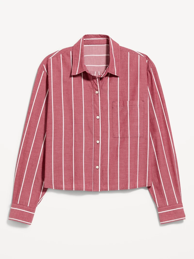Cropped Button-Down Shirt