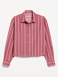 Cropped Button-Down Shirt