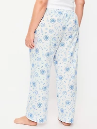 High-Waisted Poplin Pajama Pant