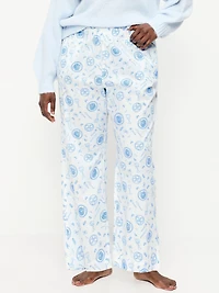 High-Waisted Poplin Pajama Pant