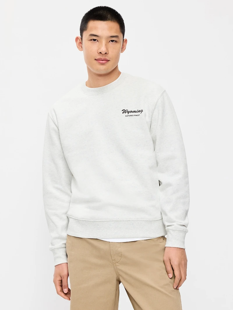 Oversized Graphic Crew-Neck Sweatshirt