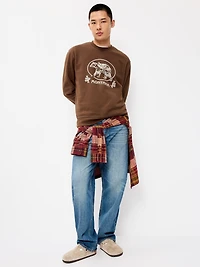 Oversized Graphic Crew-Neck Sweatshirt