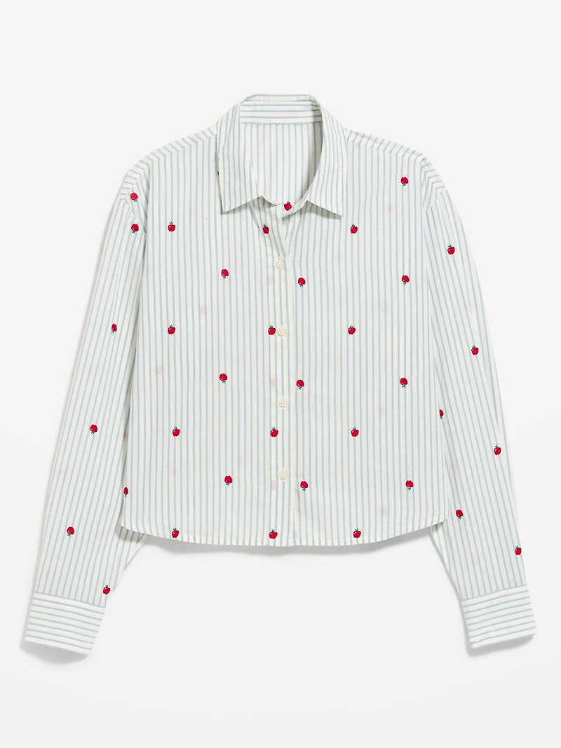Cropped Button-Down Shirt