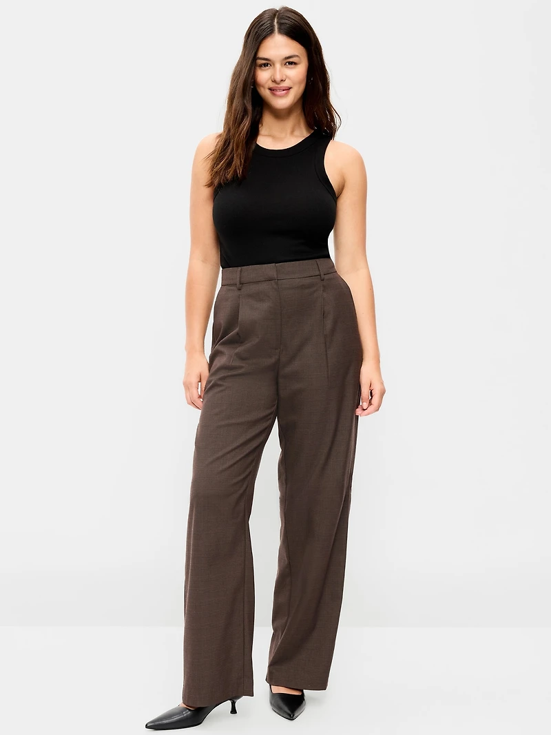 High-Waisted Taylor Trouser Wide-Leg Pants