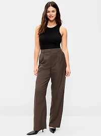 High-Waisted Taylor Trouser Wide-Leg Pants