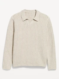 Long-Sleeve Polo Sweater