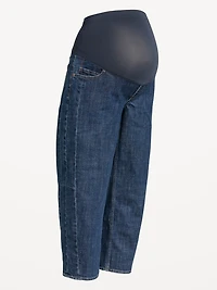 Maternity Full-Panel Barrel Ankle Jeans