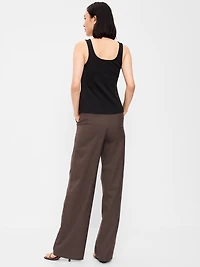 High-Waisted Taylor Trouser Wide-Leg Pants