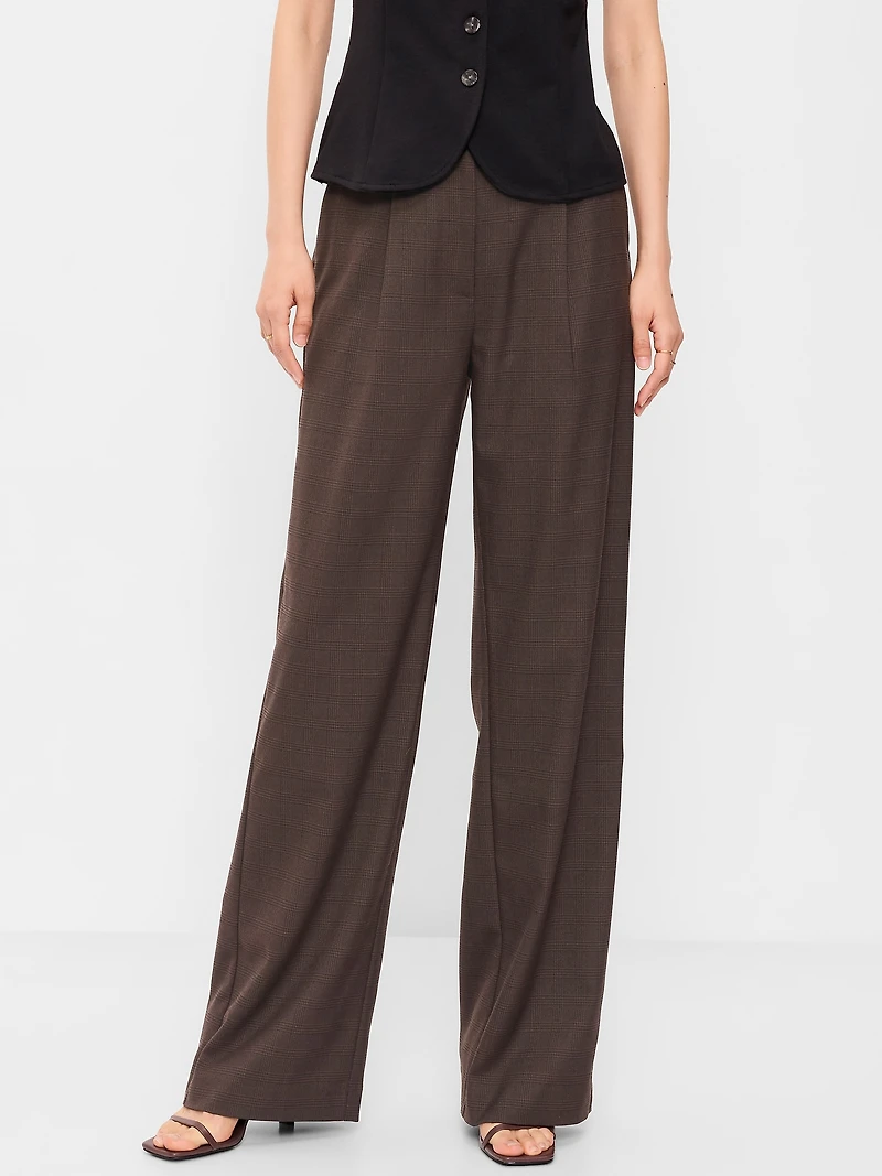 High-Waisted Taylor Trouser Wide-Leg Pants