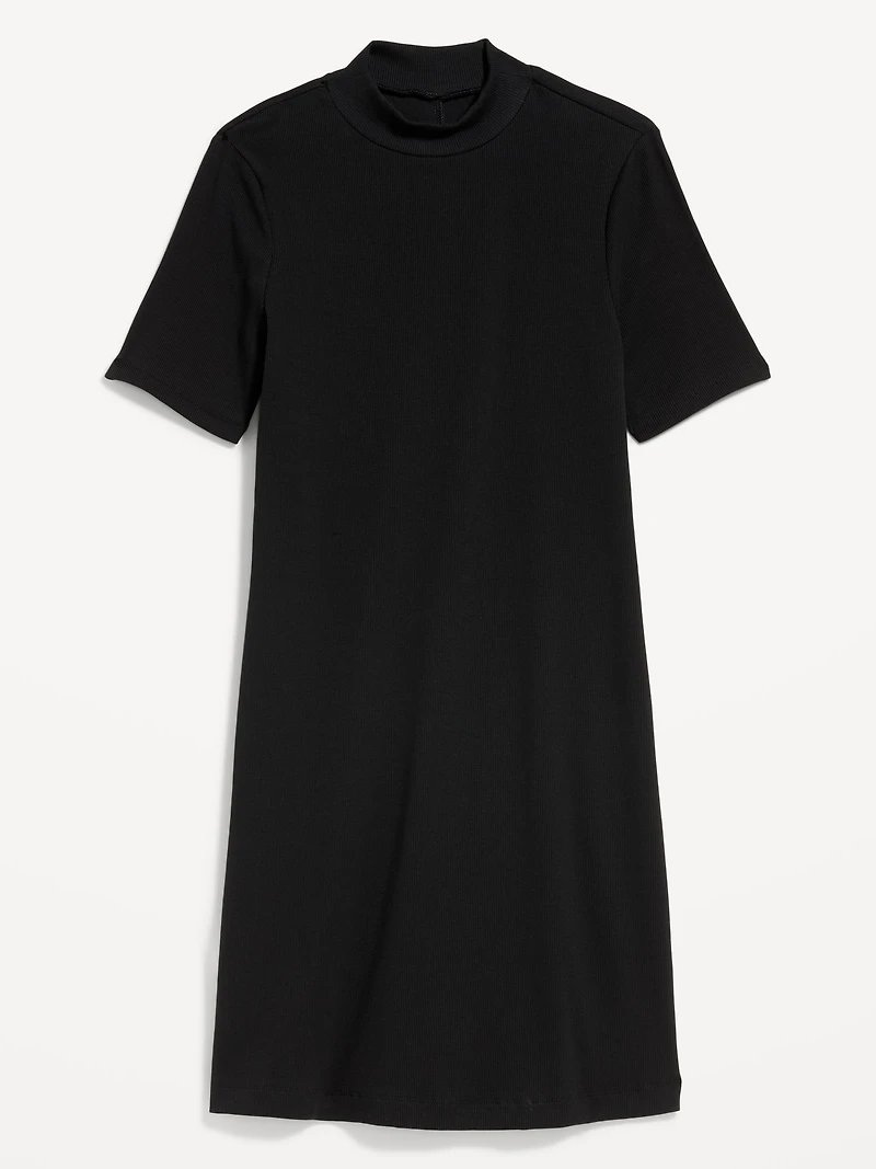 Snug Mock-Neck Bodycon Mini Dress