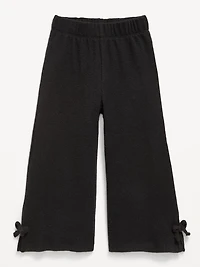 Cozy Ribbed Wide-Leg Pants for Toddler Girls