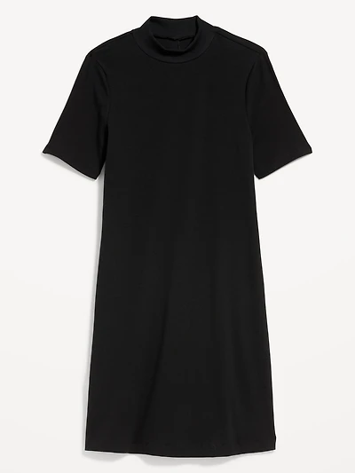 Snug Mock-Neck Bodycon Mini Dress