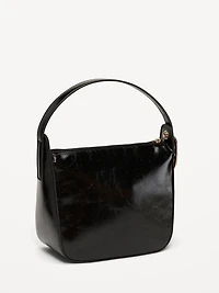 Faux-Leather Convertible Bracelet Bag