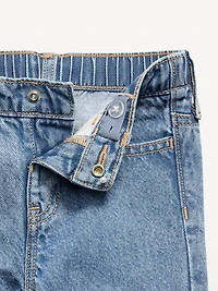 High-Waisted Super Baggy Ruffled Wide-Leg Jeans for Girls