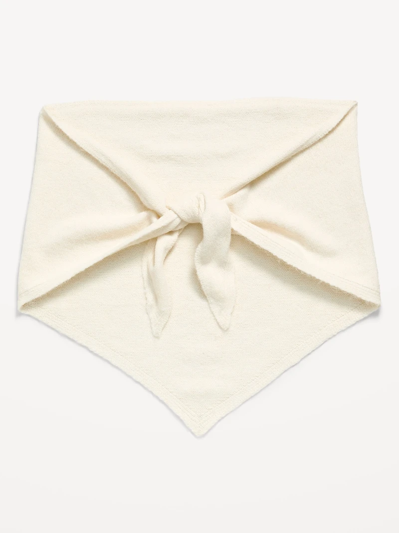 Oversized Rib-Knit Triangle Scarf