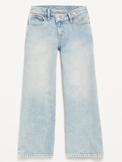 Super Baggy Crossover Wide-Leg Jeans for Girls
