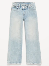 Super Baggy Crossover Wide-Leg Jeans for Girls