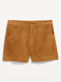 High-Waisted Faux-Suede Shorts