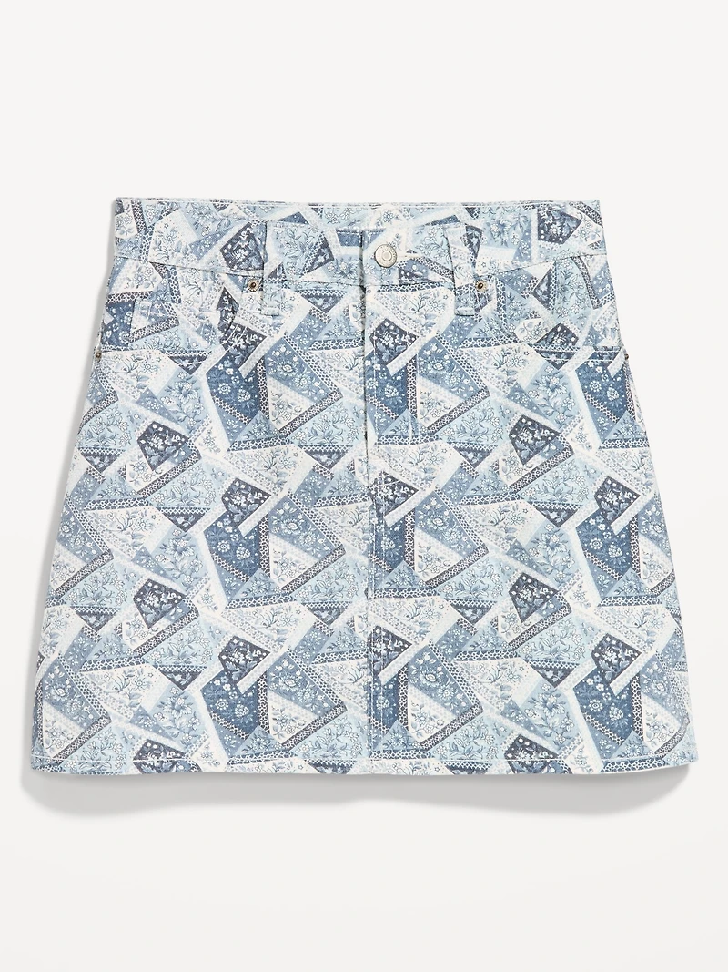 OG High-Waisted Denim Mini Skirt