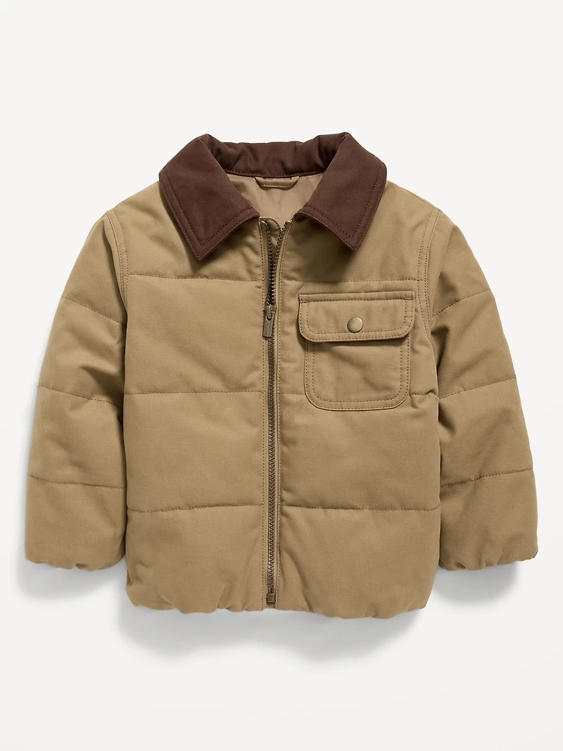 Workwear Puffer Jacket for Toddler Boys