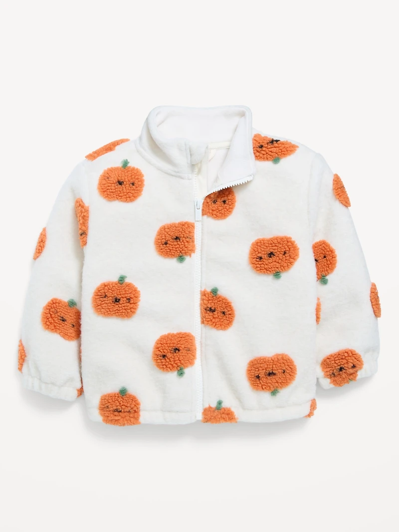 Printed Sherpa Full-Zip Jacket for Toddler Girls