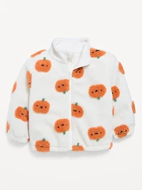 Printed Sherpa Full-Zip Jacket for Toddler Girls