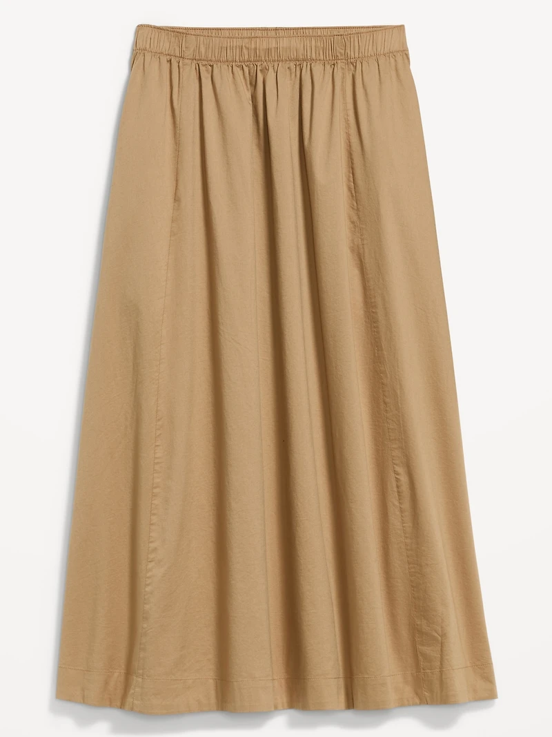 Poplin Midi Skirt