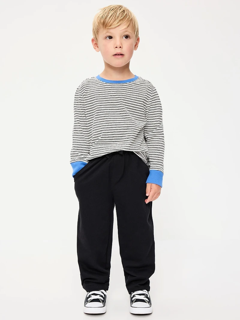 Barrel-Leg Knit Pants for Toddler Boys